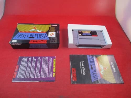 Prince of Persia (Super Nintendo SNES) COMPLETE w/ Box manual game WORKS!
