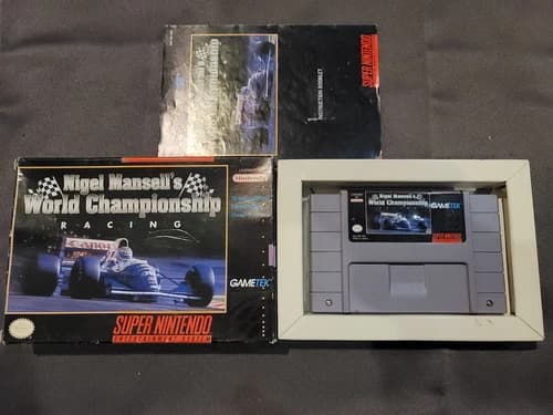 Nigel Mansell's World Championship Racing Super Nintendo SNES Complete Box Good
