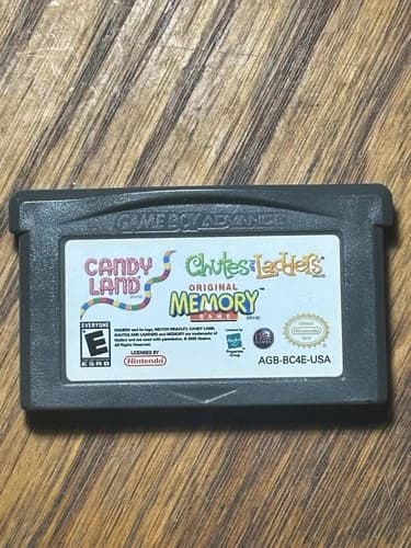 Candy Land/Chutes and Ladders/Memory (Nintendo Game Boy Advance, 2005) Tested!
