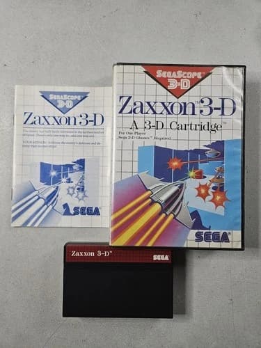 Zaxxon 3D (Sega Master System, USA) Cib Complete Clean Tested