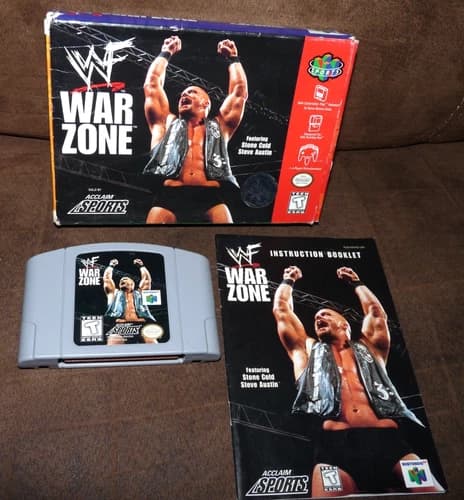 WWF War Zone (Nintendo 64 N64, 1998) Complete CIB cleaned tested