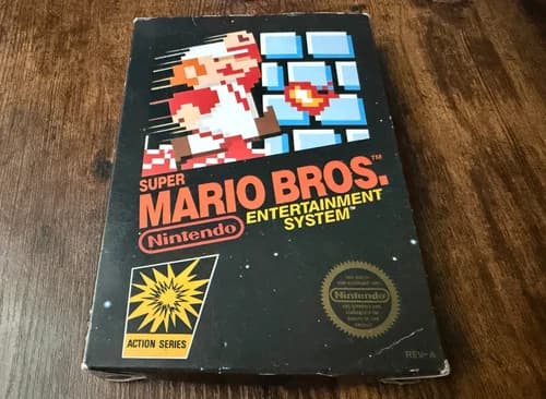 circle seal Super Mario Bros. complete in box nintendo nes game