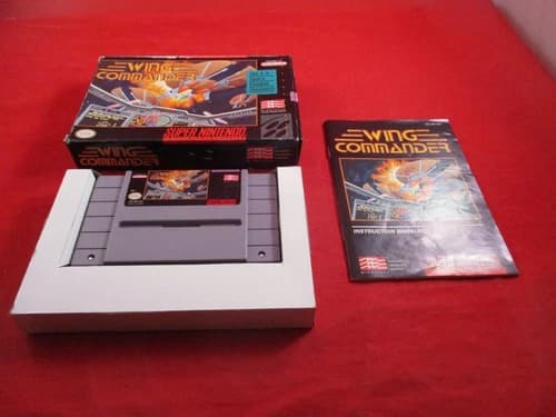 Wing Commander (Super Nintendo SNES) COMPLETE w/ Box manual game WORKS!