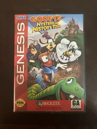 Sega Genesis Goofy's Hysterical History Tour 1993 Tested CIB