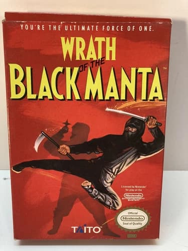 Wrath of the Black Manta NES Nintendo Complete CIB w/ Manual Superb