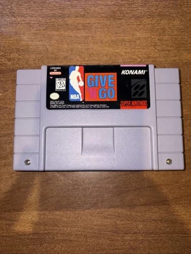 NBA Give N' Go (Super Nintendo Entertainment System, SNES, 1995) Tested Works