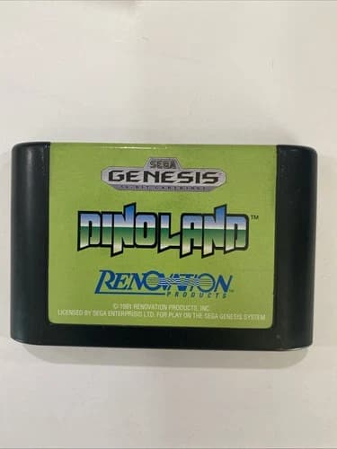 Dino Land (Sega Genesis, 1991) Tested & Working - Loose