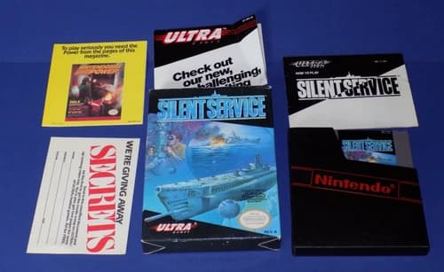 Silent Service Nintendo Entertainment System 1989 NES Complete In Box CIB