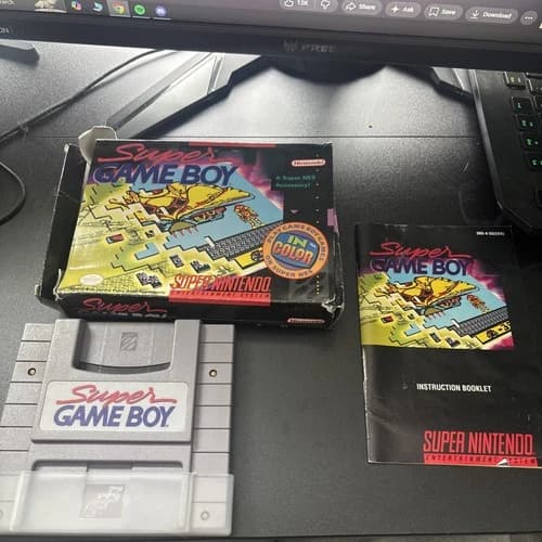 Super GameBoy (Super Nintendo Entertainment System, 1994) Cib Complete