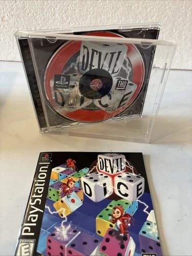 Devil Dice PS1 PlayStation 1 Complete CIB with Registration Card Tested Working