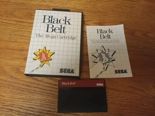 Black Belt (Sega Master, 1986) Complete W/ Manual CIB - Tested - Fast Ship!