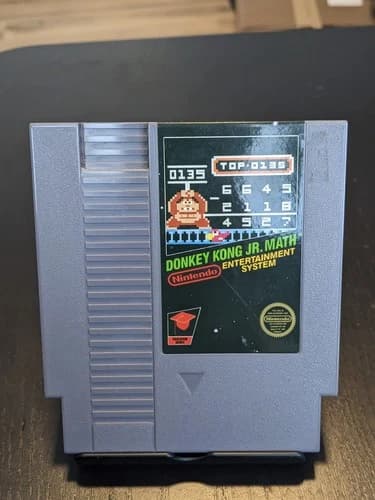 Donkey Kong Jr. Math (Nintendo Entertainment System, 1985), Cart Only