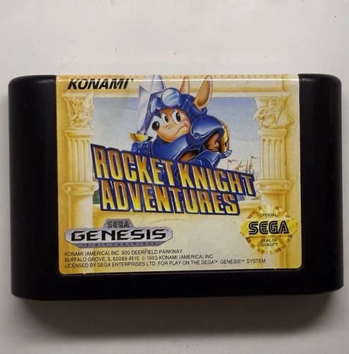 Rocket Knight Adventures (Sega Genesis, 1993) - Authentic - Cleaned And Tested