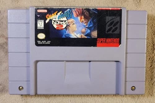 Street Fighter Alpha 2 II Authentic Super Nintendo SNES Tested Working