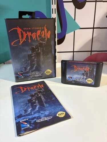 BRAM STOKER’S DRACULA Sega Genesis, 1993 Complete In Box CIB Working - Ex Copy