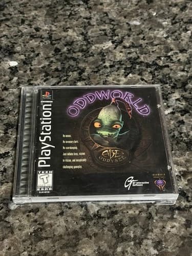 CIB Oddworld Abe's Oddysee PS1 Sony PlayStation 1 1997 Black Label Tested