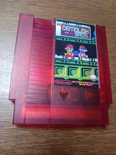 wrecking crew nes hack demolish bros in red cart cleaned tested works well