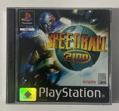 Speedball 2100 (Sony PlayStation 1, PS1) Complete W/Manual- Tested & Working