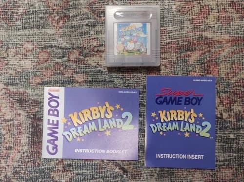 Kirby's Dream Land 2 Nintendo Game Boy 1995 Near Mint Condition With manuals