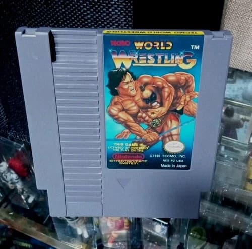 Tecmo World Wrestling Nintendo NES Game 1990 Cleaned Tested Authentic Original