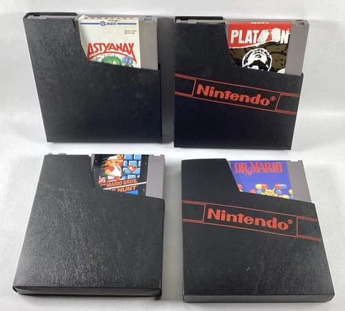 4 Nintendo NES Games With Sleeves Dr Mario Platoon Astyanax Super Mario/Duck