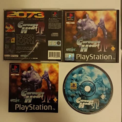 Carnage Heart PS1 game complete with manual black label RARE Sony PlayStation