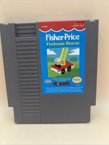 FIREHOUSE RESCUE FISHER PRICE ORIGINAL NINTENDO NES AUTHENTIC GAME CARTRIDGE