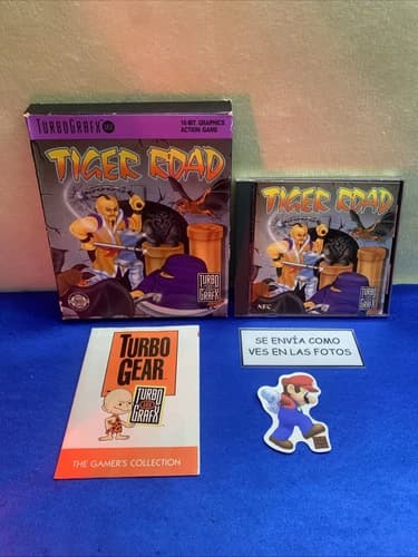 JUEGO TURBOGRAFX 16 PC ENGINE TIGER ROAD COMPLETO CAJA