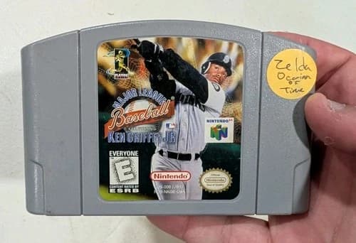 Zelda Ocarina Of Time Authentic N64 Board In Ken Griffey Cart Tested