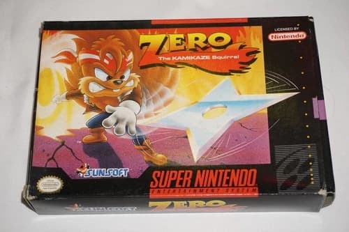 Zero the Kamikaze Squirrel (Super Nintendo SNES) Complete in Box w/ Reg CIB