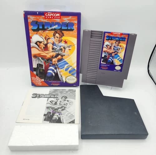 Strider NES Nintendo Complete CIB Authentic! W/ Original Receipt! Good Condition