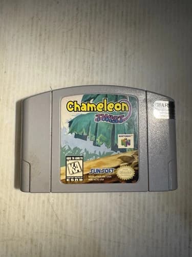 Chameleon Twist Nintendo 64 N64 Cartridge, 1997, Tested Working, Authentic