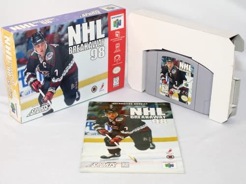 NHL Breakaway 98 N64 Nintendo 64 Complete CIB! Authentic! Great Condition! NICE!