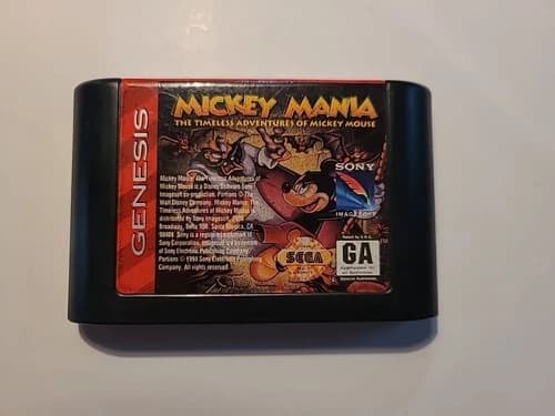 Mickey Mania Sega Genesis Authentic & Tested