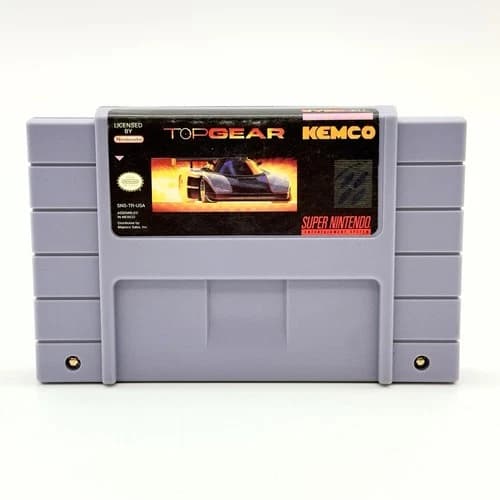 Top Gear SNES Super Nintendo Entertainment System, 1992 TESTED Cartridge Only GC