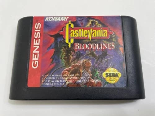 Vintage Sega Genesis Game Castlevania: Bloodlines Cartridge Only