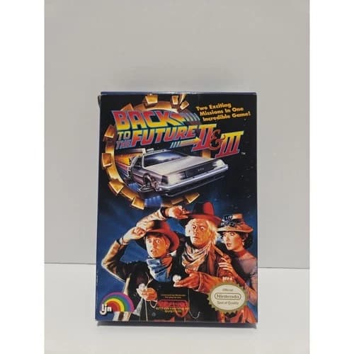 Back to the Future II III NES Complete in Box CIB Nintendo Game Manual