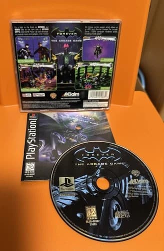 Batman Forever The Arcade Game PlayStation 1 PS1 CIB Registration Card Tested