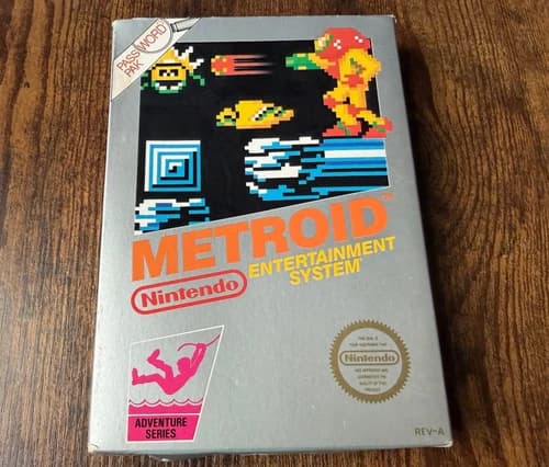 circle seal Metroid complete in box nintendo nes original game
