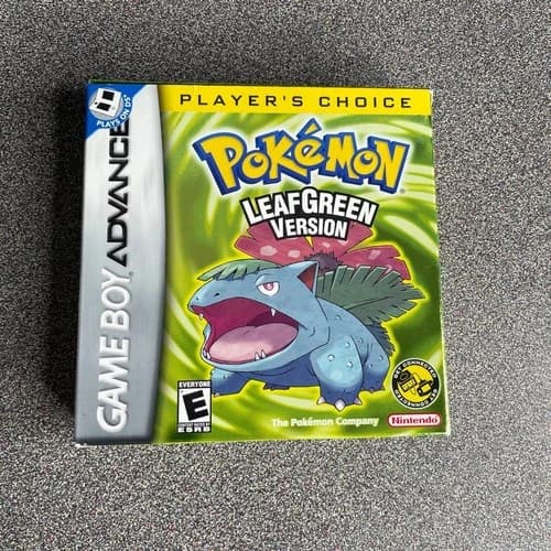 Pokemon LeafGreen Player’s Choice Plays on DS Nintendo Gameboy Advance GBA CIB