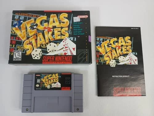 Vegas Stakes Super Nintendo SNES Complete w/ Manual