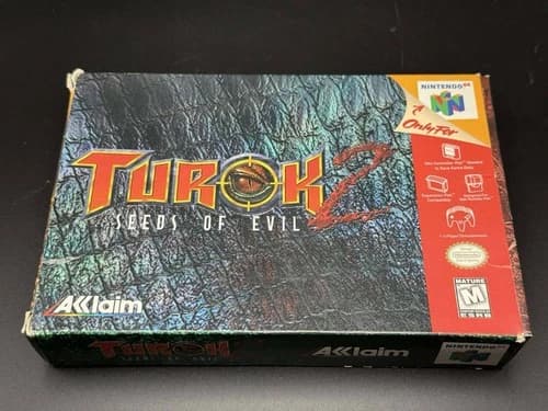 Turok 2: Seeds of Evil (N64, Nintendo 64) Complete CIB - Tested