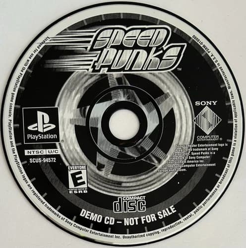 Speed Punks (Sony PlayStation 1, PS1) DEMO CD | DISC ONLY | NO TRACKING | M671