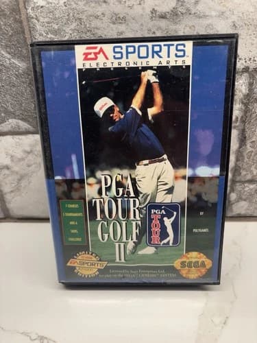 PGA Tour Golf II Sega Genesis EA Sports Complete CIB Tested