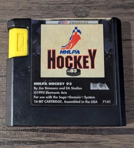 NHLPA Hockey '93 (Sega Genesis, 1992) Loose Cart, Good
