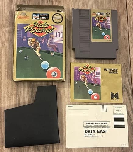 Side Pocket (Nintendo NES, 1987) CIB Complete Tested Works w/ Reg Card