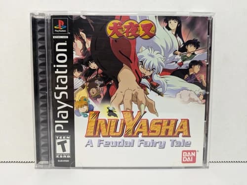 Inuyasha: A Feudal Fairy Tale (Sony PlayStation 1, PS1, 2003) CIB W/ Reg Card