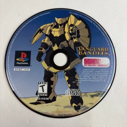 Vanguard Bandits PlayStation 1 RARE ALTERNATE Roaring Lion DISC ART verison Ps1