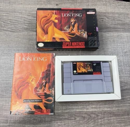 The Lion King (Super Nintendo Entertainment System, 1994) Game With Box/Manual