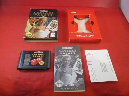 Caesars Palace (Sega Genesis, 1993) COMPLETE w/ Box manual game WORKS! #R
